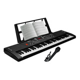 Organo Piano Teclado Electrico Musica Percusion Ritmos Tecla Color Negro 5v