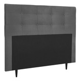 Cabeceira Painel Cama Box Casal Luna 140cm Suede Cinza