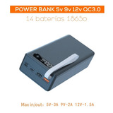 Power Bank Porta Batería 14 Pilas 18650 5v 9v 12v Carga Rapi