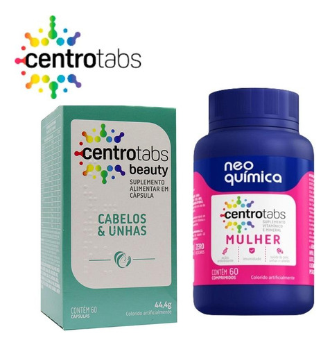 Combo Centrotabs Beauty 60 Comprimidos + Centrotabs Mulher C