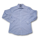 Camisa Tommy Hilfiger Mediana 15 32-33 Slim Fit Azul Lineas