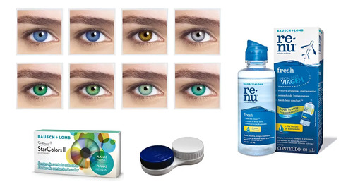 1 Par Lentes De Contato Coloridas Color Diversas \u002F Barata | MercadoLivre