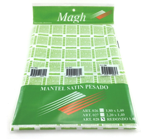 Mantel Plastico Estampado Satin Redondo Magh