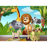 Papel De Parede Infantil Safari Zoológico Fazendinha 4k N015