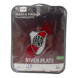 Frazada Boca River Messi Brilla En La Oscuridad 1 ½ Plaza Cs