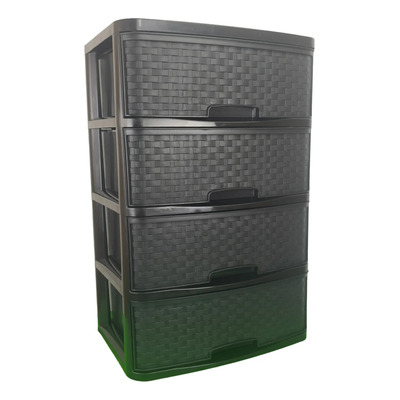 Cajonera Organizador Multiusos De Plastico Rattan 4 Niveles | Envío gratis