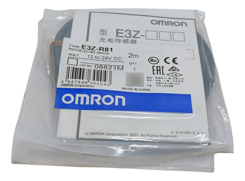 E3z-r81 Omron Sensor Retroreflectivo 12-24vdc Pnp