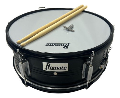 Redoblante Metalico Promate Snare Drum Black 14 ×5.5  D107sn