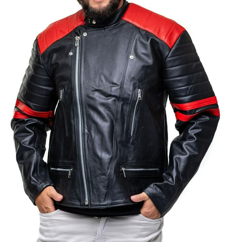 Jaqueta Masculina Couro Grosso Bovino Motoqueiro Biker Moto 