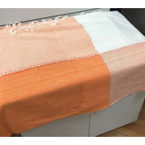 Manta Laranja Branca Lençol Para Sofa E Cama 2,30m X 1,50m