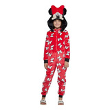 Mameluco Pijama Niña Minnie Mouse Disney Gorro Desmontable 