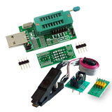 Combo Programador Usb De Memorias Eeprom 24/25 + Pinza+cable