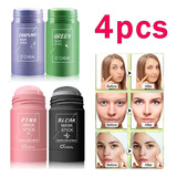 Kit 4 Mascaras Faciais Coreanas Limpeza Pele Remoção De Acne