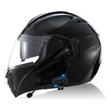 Casco Con Gafas Plegables Y Bluetooth Para Motocicleta