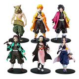 6pcs Anime Demon Slayer Colección Figuras De Juguete Niños