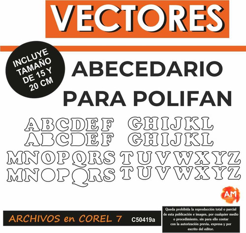 Vectores Abecedario Letras Polifan! C50419a