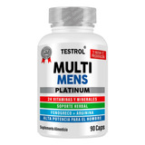 Testrol Multi Mens Platinum Vitaminas Para Hombre 24 Vitamin 90 Caps Sabor Sin Sabor