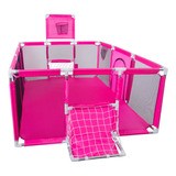 Atentu Kids Corral De Juegos Grande Para Niño Y Niña Color Rosa Chicle