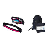 Set Mochila + Riñonera Expandible Viaje Plegable Deporte