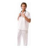 Uniforme Quirurgico Blanco Pijama Scrub Stretch Para Hombre 
