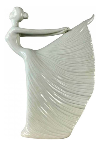 Figura Decorativa Modelo 440-031009 Bailarina Color Blanco