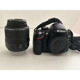  Nikon Kit D3200 + Lente 18-55mm Vr Dslr Cor Preto