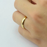 Anillo De Compromiso Dorado Para Pareja, Anillo De Boda Simp