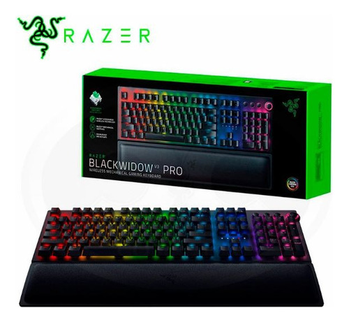 Teclado Gamer Razer Blackwidow V3 Pro Qwerty Yellow Wifi/bt