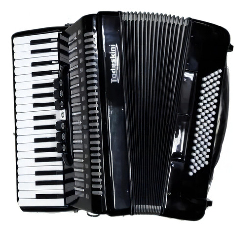 Acordeon 120 Baixos Todeskini - Vermelho Cor Preto