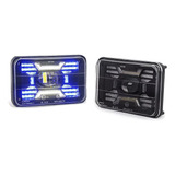 Par Faros Led Lupa 4x6 Rectangular Ojos Ángel Demonio