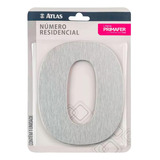 Numero Residencial Atlas Escovado 6cm Nº 0