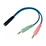 Cable Adaptador Convertidor Plug 3.5 Audio Y Microfono 1 A 2