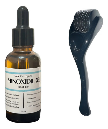 Crecimiento De Barba Dermaroller 0.25 Mm Con Minoxidil Al 5%