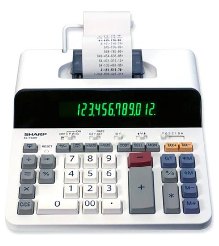 Calculadora De Impresión Térmica El-t3301 De 12 Dígitos