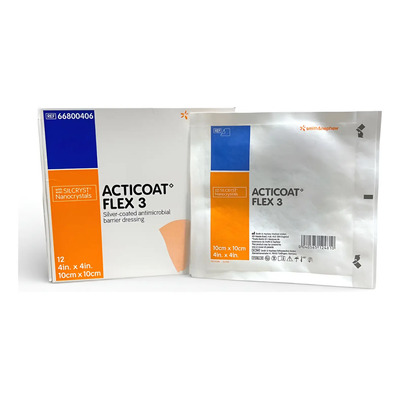 Acticoat Flex 3 Apósito Antimicrobiano-plata 10x10cm 1 Pza | Envío gratis