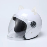 Casco De Moto Con Orejas De Gato Para Adultos