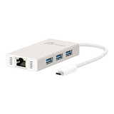 Adaptador Usb-c Con Ethernet Gigabit Y 3 Puertos Usb 3.0