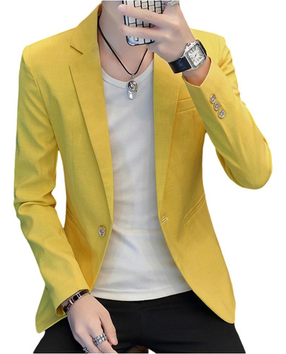 Blazer Coreano Slim Fit Para Hombre