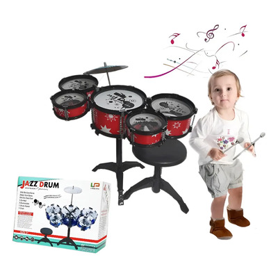 Tambor Juguetes Para Niños Simulación Jazz Drum Rojo | Meses sin interés