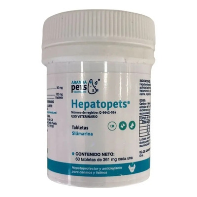Hepatopets 60 Tab. Silimarina Hepatoprotector Y Antioxidante | Envío gratis