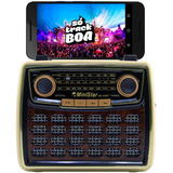 Caixa De Som Bluetooth Usb Sd Rádio Fm Dourado Ms332bt