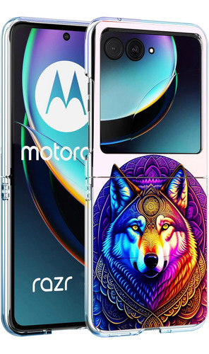 Funda Para Motorola Razr 40 Ultra Diseño Lobo Floral