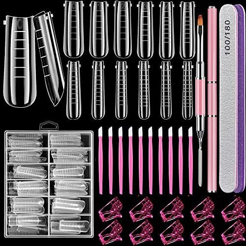 Moldes Uñas De Gel 120u.+pinzas ,herramientas Set/pink