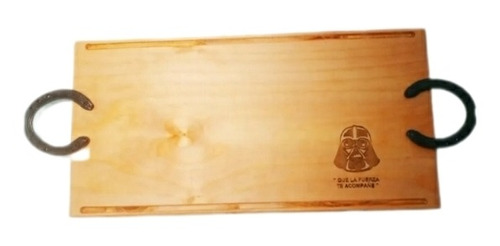 Tabla Asado Madera Personalizada Star Wars 60cm Logo Grabado