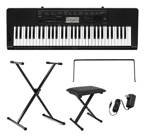 Teclado Casio Ctk-3500 + Pedal Sustain Wtb-006 Y Soporte