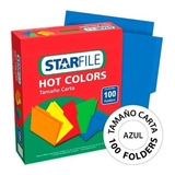 Folders Mapasa Hot Colors Azul Carta C/100 F Hot Azul Ca /v