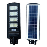 Lampara Solar Led 160w Suburbana Para El Alumbrado Publico Color Negro