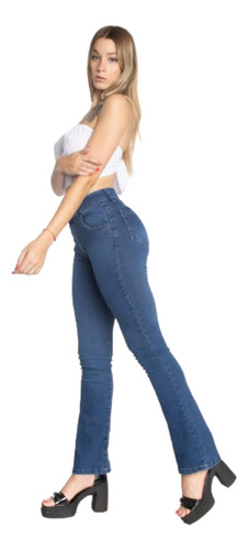 Pantalón Mujer Jean Elastizado Oxford Clásico Calce Perfecto
