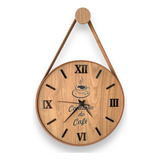 Relógio Decorativo Madeirado Romanos Cantinho Café 40 Cm