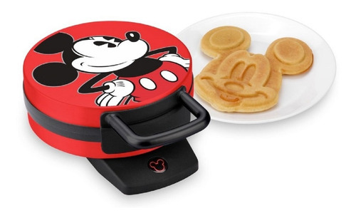 Maquina De Wafles Waflera En Forma De Mickey Mause Disney Color Rojo